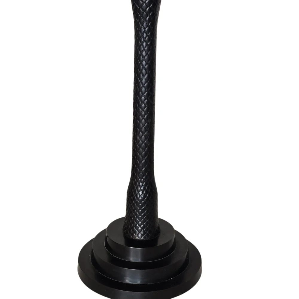 Bombay Co Palm Tree Lamp Bronze Color Bone Horn Tile Shade Tropical Tiki Coastal - Picture 5 of 12